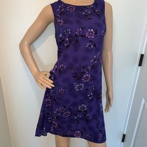 Purple Floral Lisa Jo Tie Up Dress